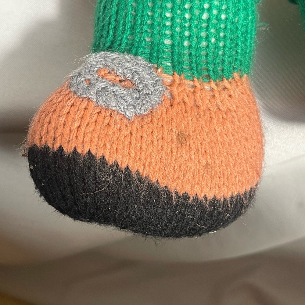 Jean Greenhowe Colorful All Knitted Clown Doll Plushie Bag Pipe Vintage Holiday - Picture 7 of 11